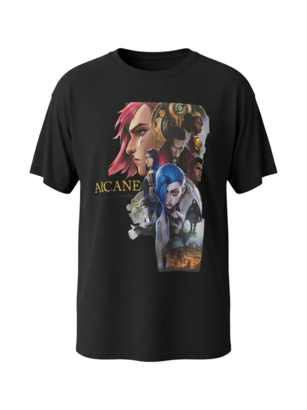 Men's Arcane League of Legends T-Shirt Black L
